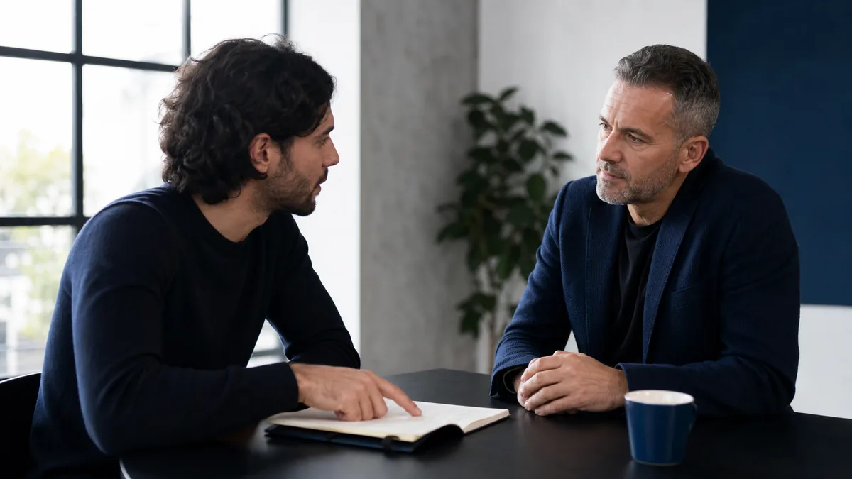 Confronto individuale di coaching orientato a una decisione concreta