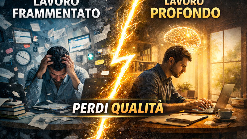 Lavoro profondo o lavoro frammentato: perché stai perdendo qualità senza accorgertene