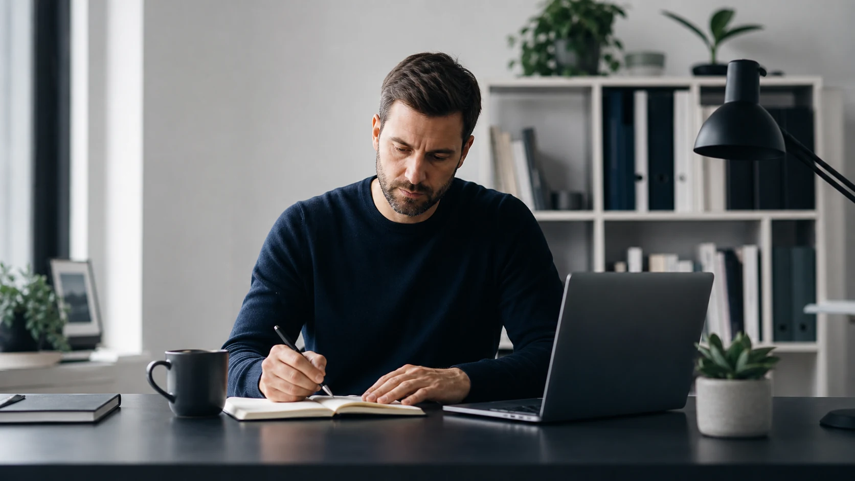 Professionista che continua un'attività grazie a una routine stabile