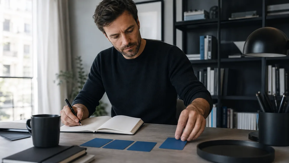 Professionista che riprende un'attività con un passo minimo dopo un'interruzione